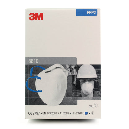 3M™ Particulate Respirator Face Mask FFP2 Unvalved - 8810 - Box of 20