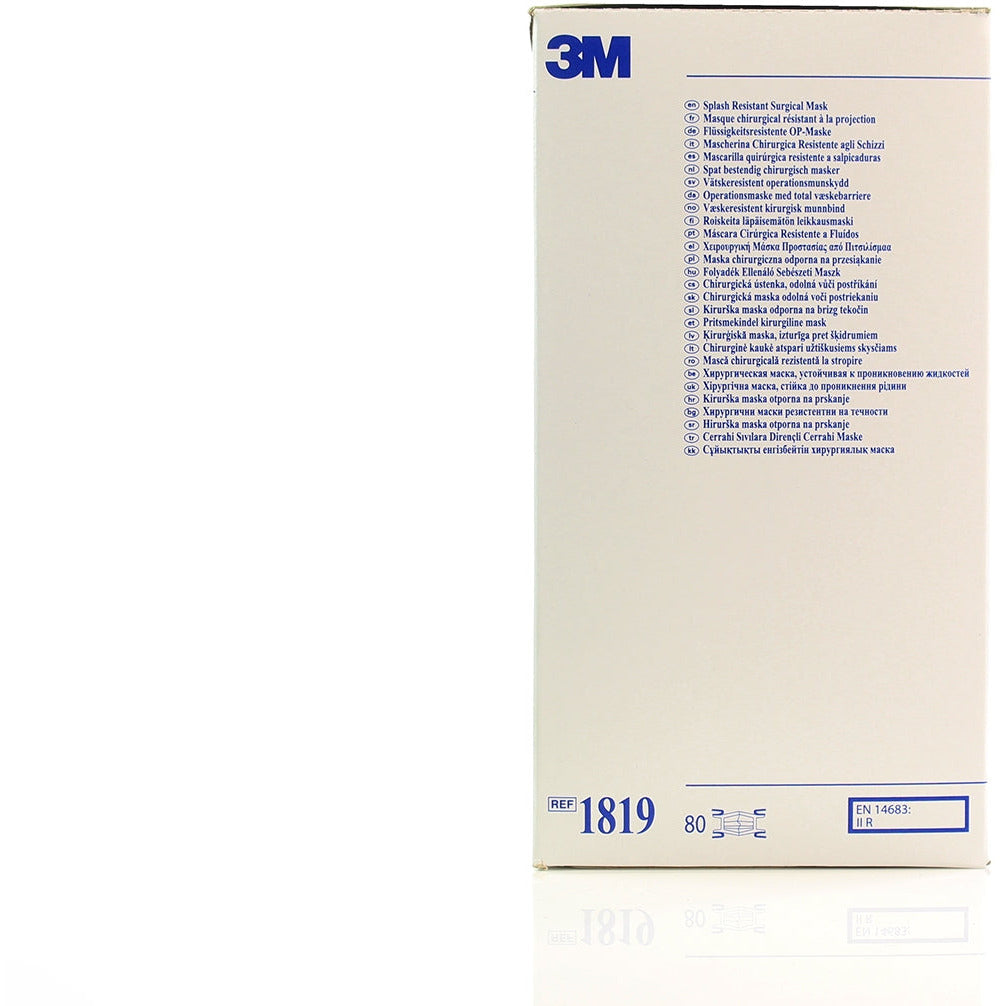3M™ Splash Resistant Surgical Mask Type IIR - Pack of 80 - 3M