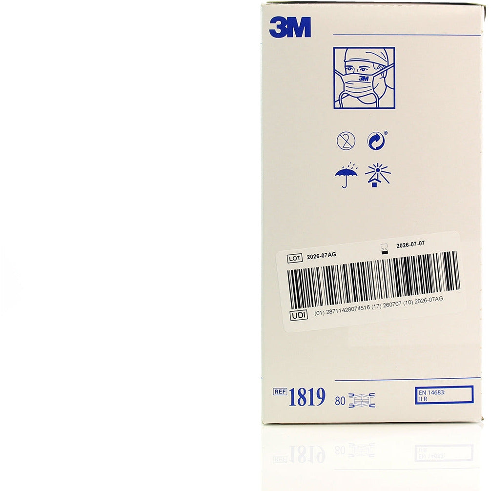 3M™ Splash Resistant Surgical Mask Type IIR - Pack of 80 - 3M