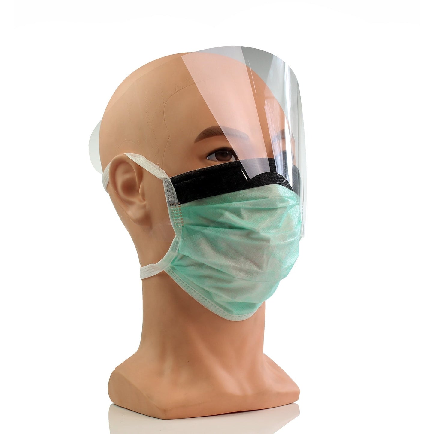 3M™ Tie-On, High Fluid-Resistant Surgical Mask with Face Shield - Type IIR 1835FS - Pack Of 50 - 3M