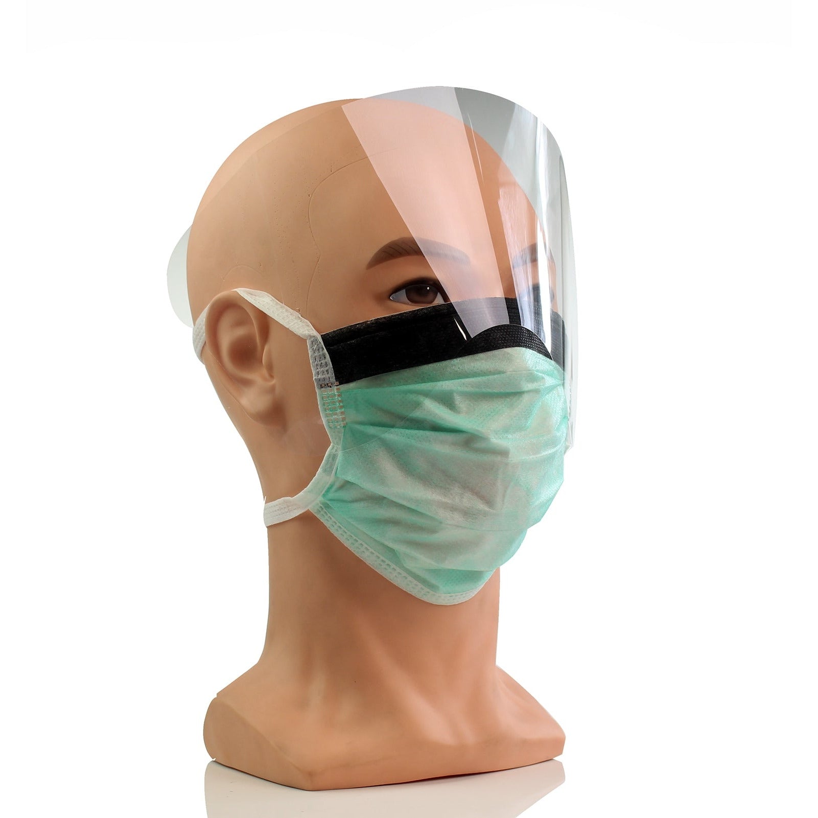 3M™ Tie-On, High Fluid-Resistant Surgical Mask with Face Shield - Type IIR 1835FS - Pack Of 50 - 3M