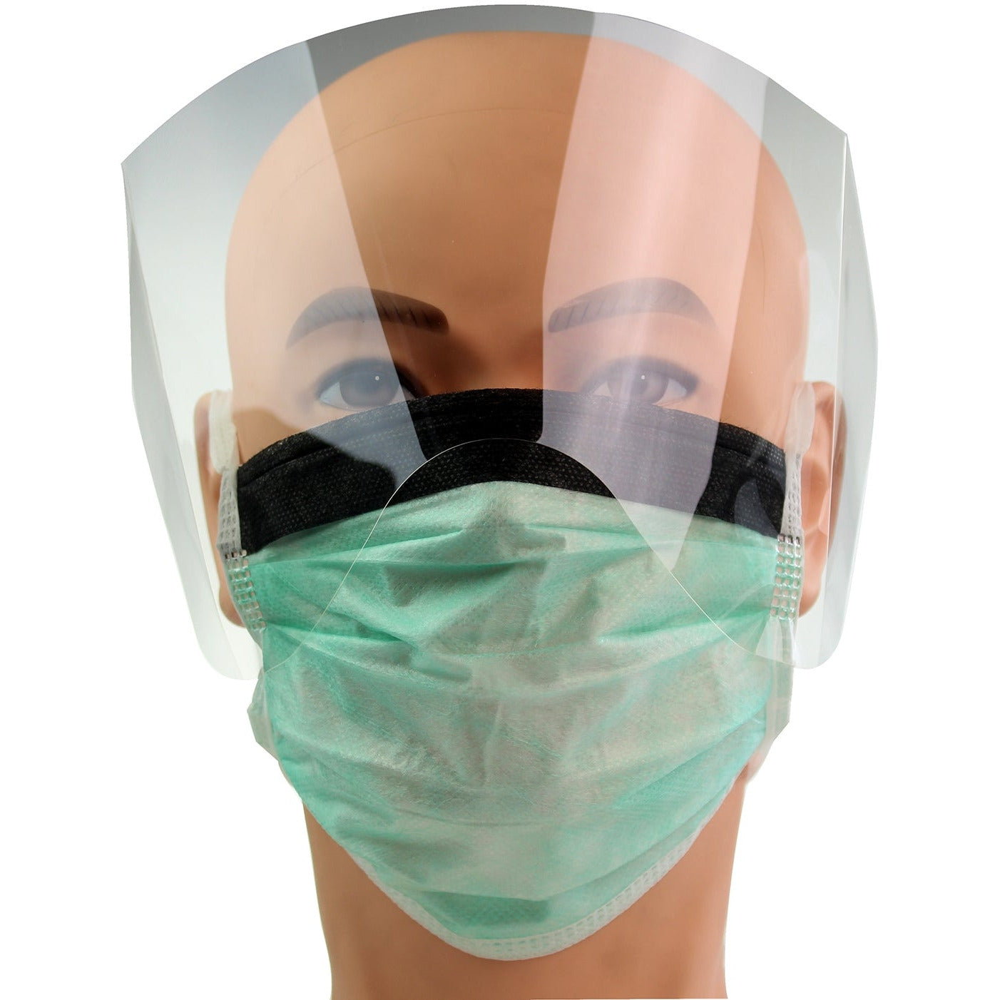 3M™ Tie-On, High Fluid-Resistant Surgical Mask with Face Shield - Type IIR 1835FS - Pack Of 50 - 3M