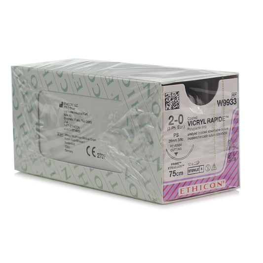 Coated VICRYL rapide Suture: 26mm 75cm undyed 2-0 3 Single - Ethicon