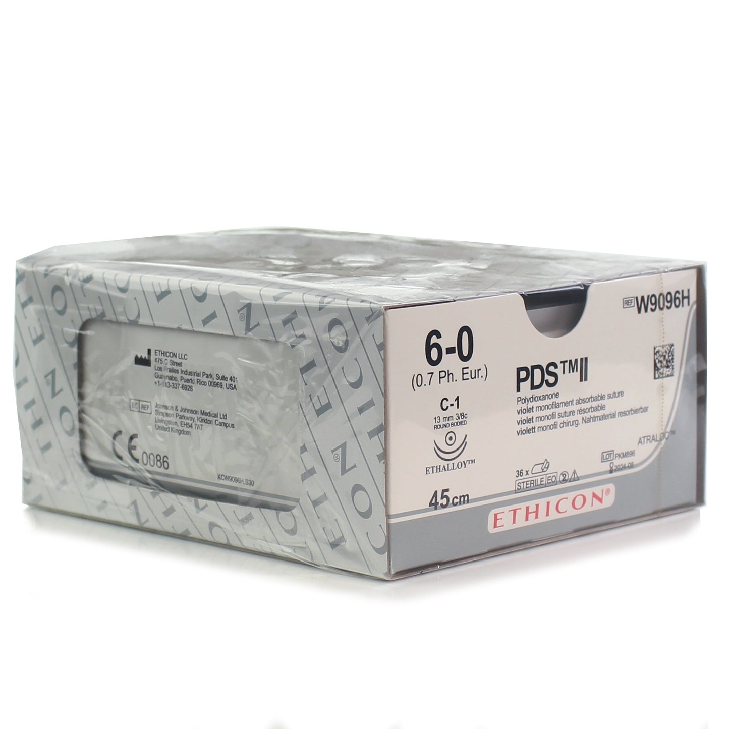 ETHICON Suture absorbable W9096H 45cm pds - box Single - Ethicon