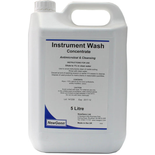 NewGenn Instrument Wash 5 Litre Hi Concentrate Dilute to 1% - NewGenn