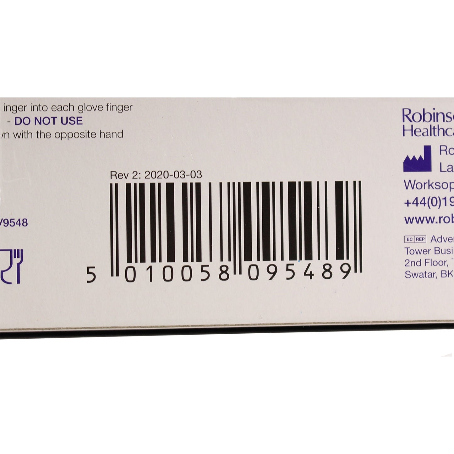 Robinsons Nytraguard Bluple Nitrile Gloves Large x 200 [EN455 Medical Grade] - Robinsons