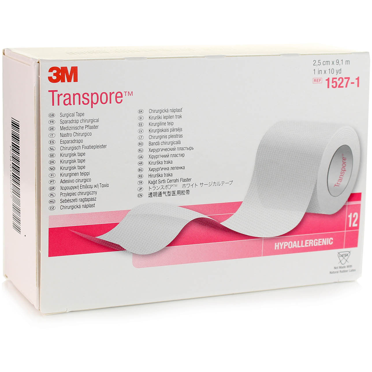 3M Transpore Surgical Tape 2.5cm x 9.14m - SINGLE