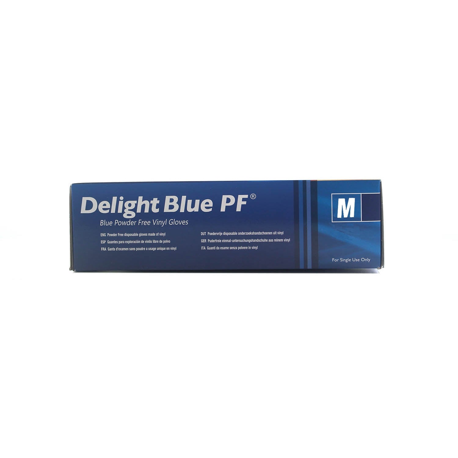 Aurelia Delight Blue PF Vinyl Powder free examination gloves M (Box of 100) - Aurelia Gloves
