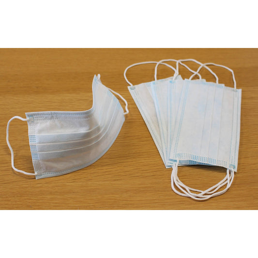 Non-Woven 3-Ply Blue Disposable Surgical Face Mask - Pack of 5