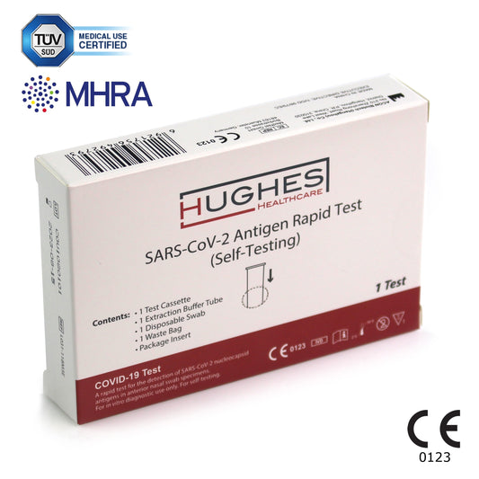 Hughes Healthcare COVID-19 Rapid Antigen Lateral Flow Test Kit x 1 - Hughes Healthcare