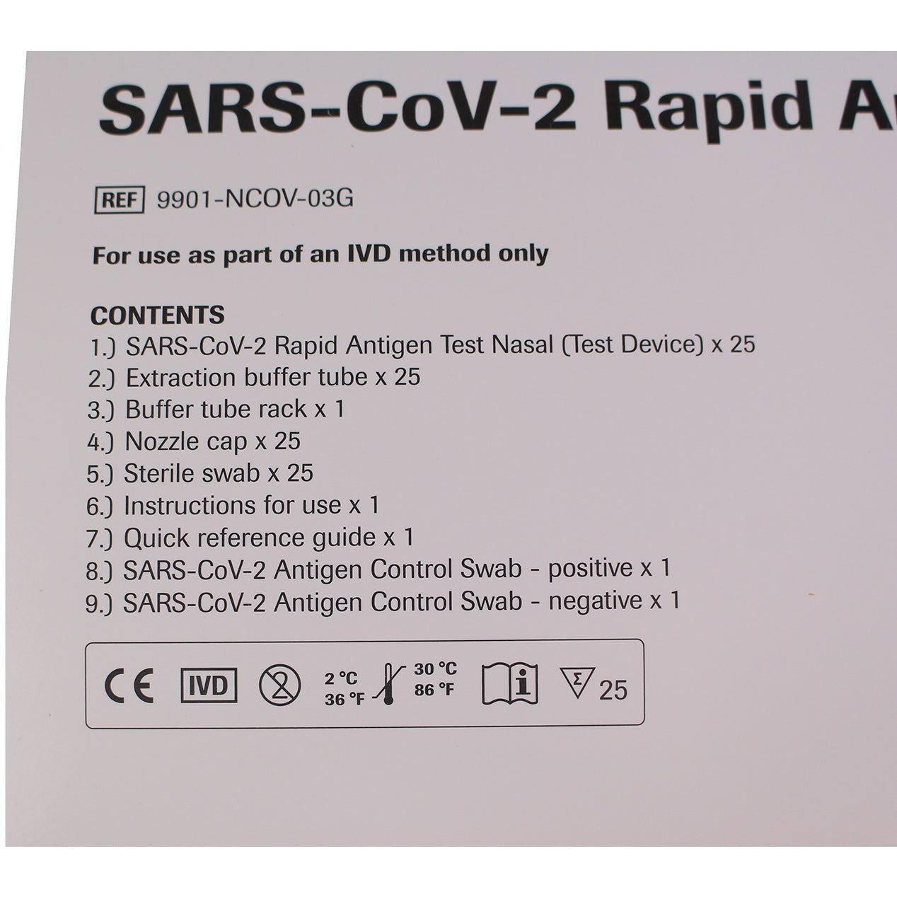 Roche COVID-19 Rapid Antigen Nasal Test Kit x 25 (MIN invasive!) - CLEARANCE - Roche