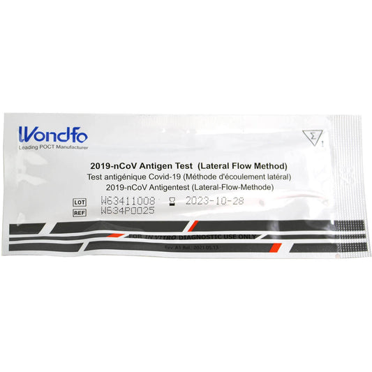 COVID Antigen Home Test Kit (Nasal Swab Lateral Flow) - Pack of 5 - Wondfo