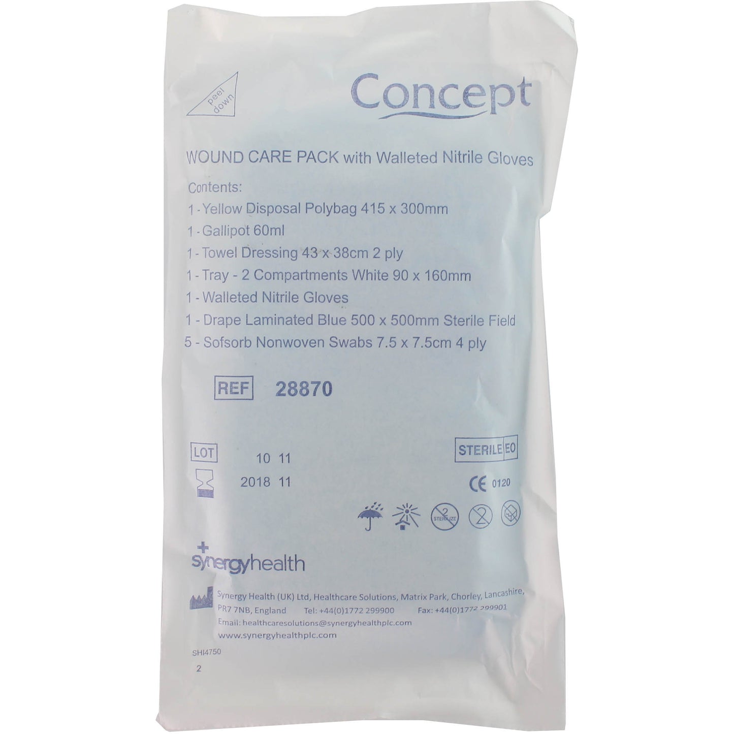 Woundcare Pack, Walleted Medium Nitrile Gloves