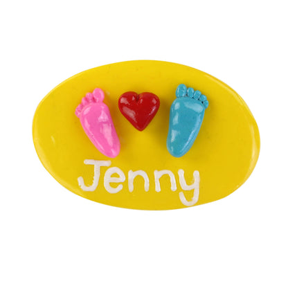 Handmade Paediatric Heart Clay Name Badge - 