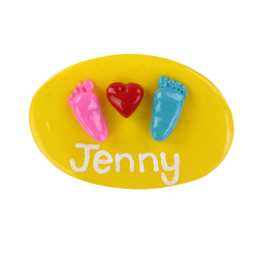 Handmade Paediatric Heart Clay Name Badge - 