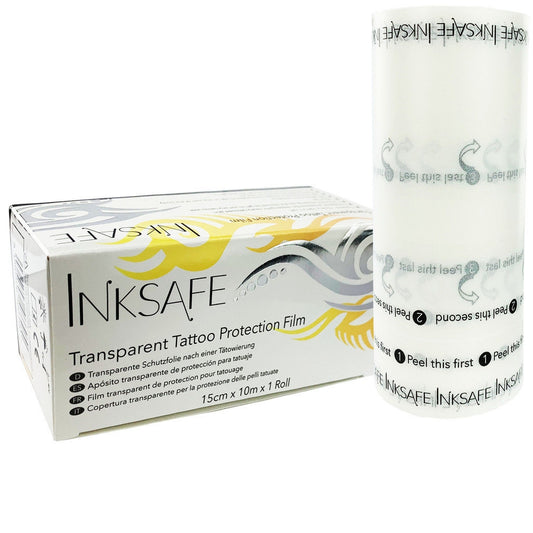 Inksafe Transparent Tattoo Protection Film 15cm x 10m x 1 Roll - Inksafe