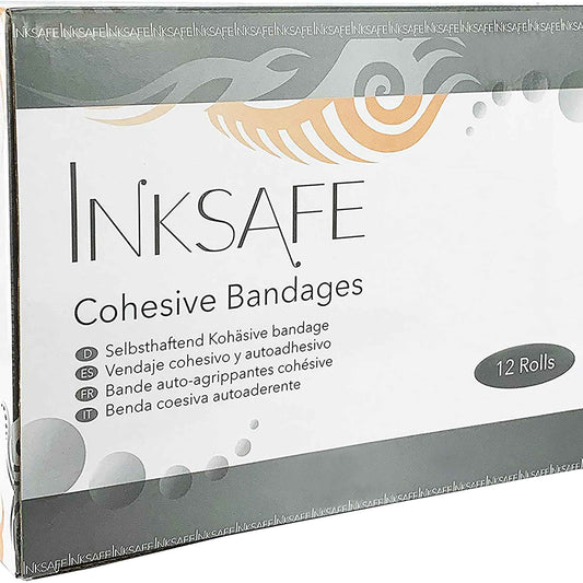 Inksafe Black Self Adherent Latex Cohesive Bandage 5cm x 4.5m - Box of 12 - Discontinued