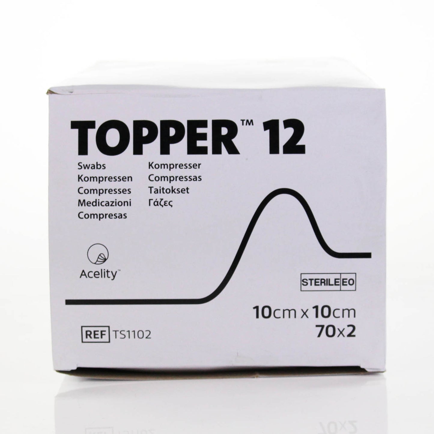 J&J Topper 12 Gauze Swabs: 10 x 10cm x 70 - Johnson & Johnson