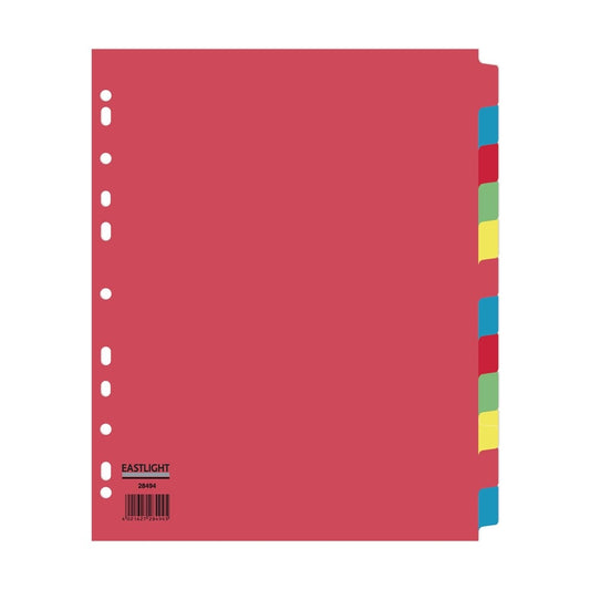Concord Reinforced Divider 5-Part A4 160gsm Pastel Colours 77099 - Pukka Pads