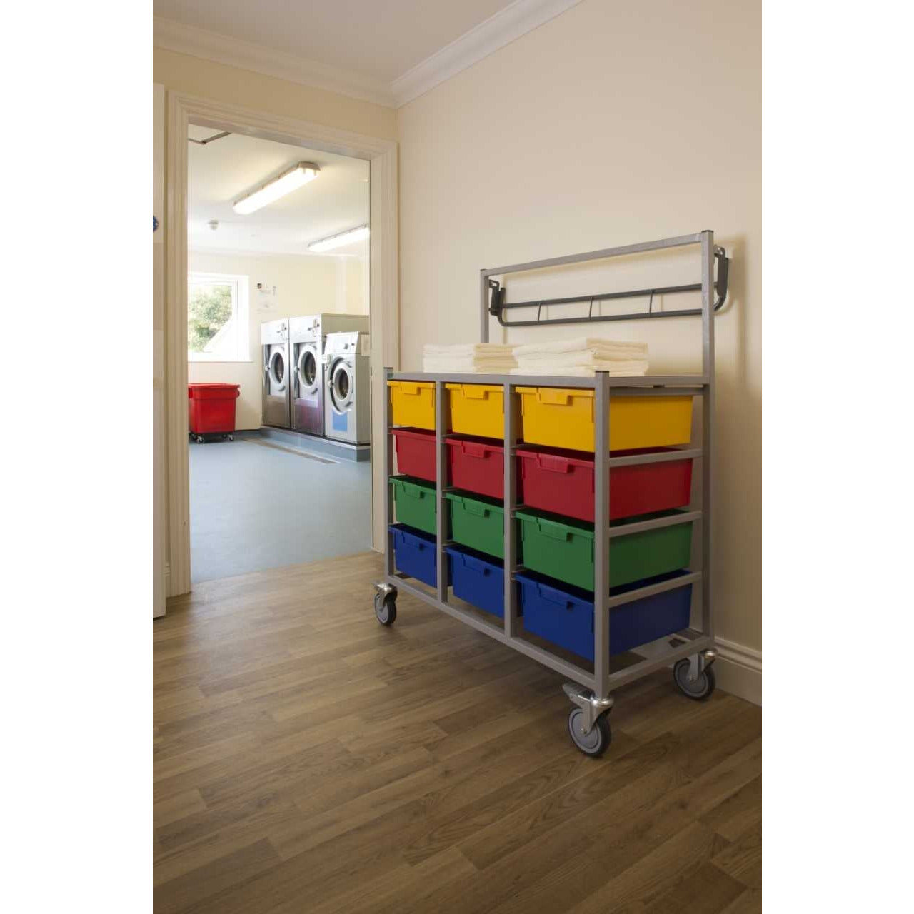Karri-Cart - 12 Trays With Flip Up Hanging Rail - 137x105x46cm - MIP