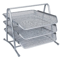 Q-Connect 3 Tier Letter Tray Silver KF00822 - Qconnect