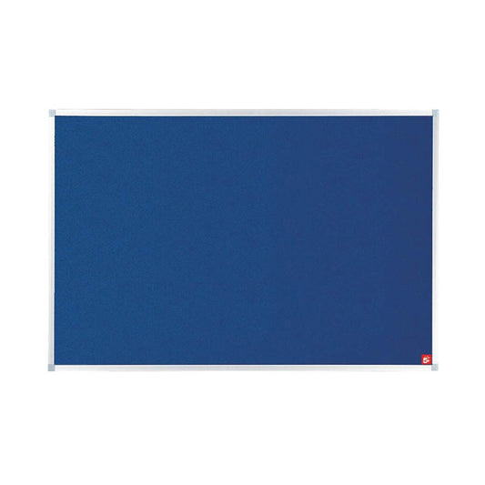 Q-Connect Aluminium Frame Felt Noticeboard 1200x900mm Blue - Q-Connect