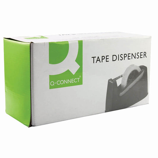 Q-Connect Tape Dispenser Large Black (Suitable for tape upto 25mm wide and 33/66m long) - Q-Connect