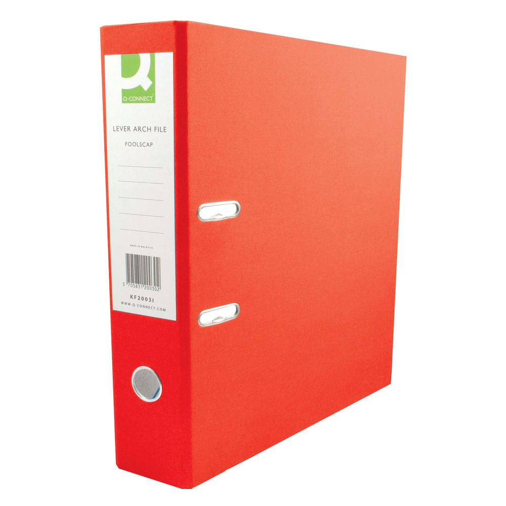 Q CONNECT 70MM Lever Arch File A4 Red - Pack Of 10 - Q-Connect