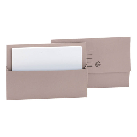 Q-Connect Document Wallet Foolscap Buff (Pack of 50) KF23010 - Q-Connect