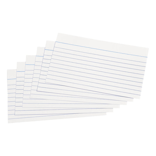 Q-Connect Record Card 127x76mm Ruled Feint White (Pack of 100) KF35204 - Q-Connect