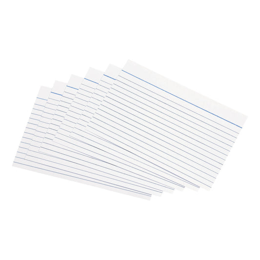 Q-Connect Record Card 152x102mm Ruled Feint White (Pack of 100) KF35205 - Q-Connect