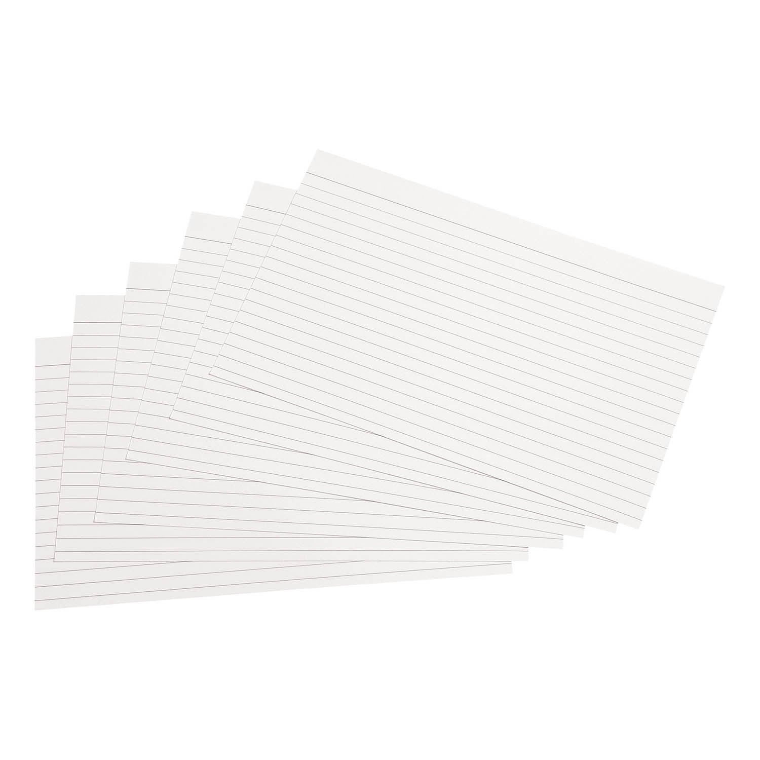 Q-Connect Record Card 203x127mm Ruled Feint White (Pack of 100) KF35206 - Q-Connect