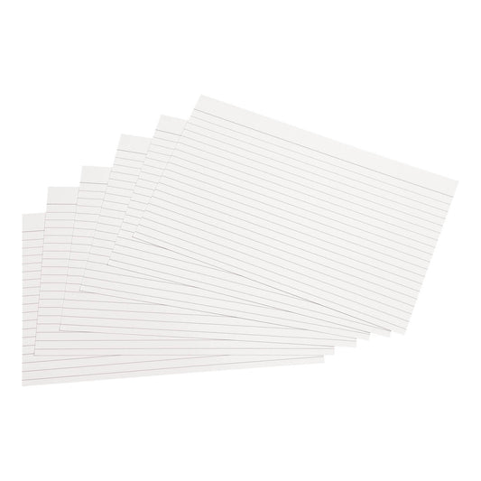 Q-Connect Record Card 203x127mm Ruled Feint White (Pack of 100) KF35206 - Q-Connect