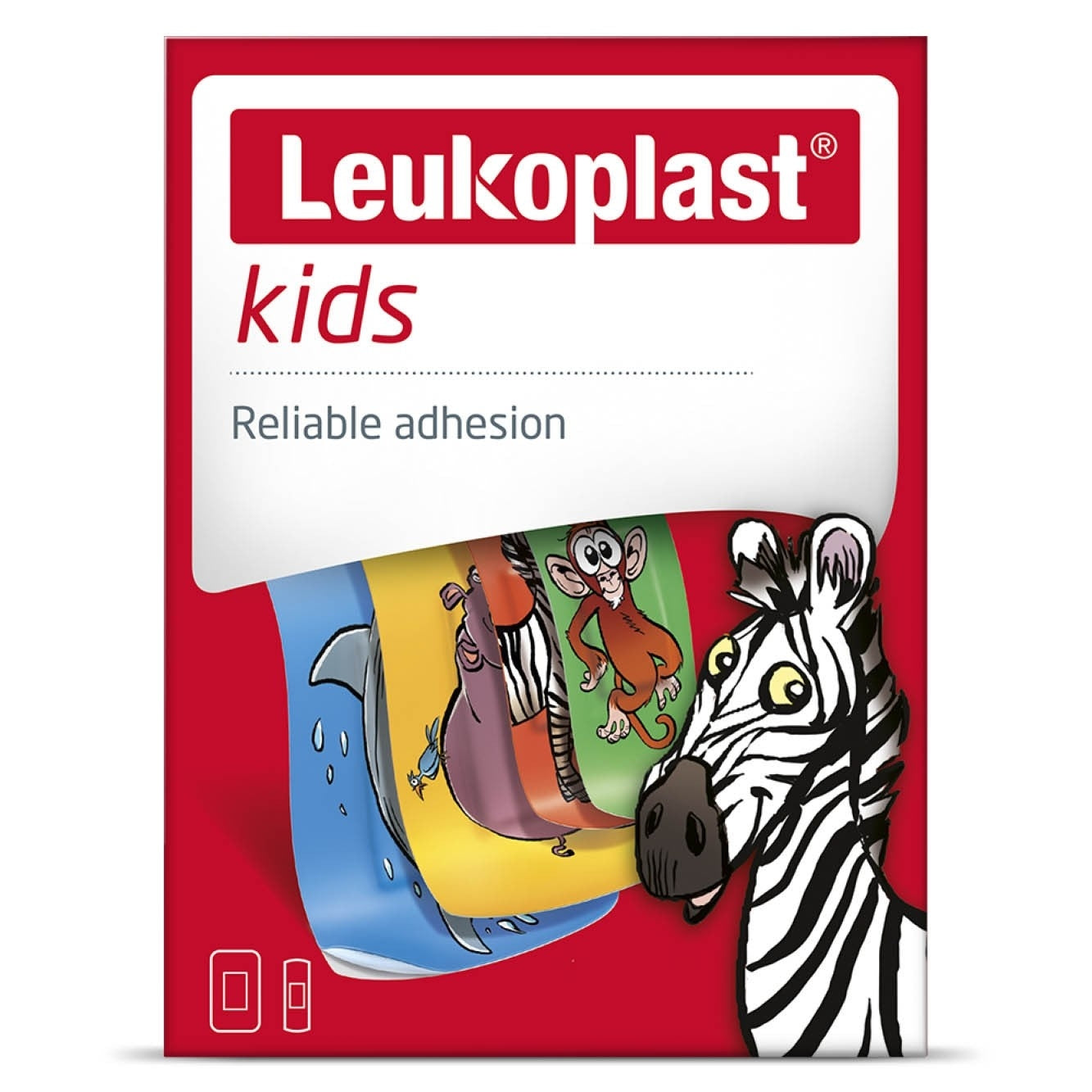 Kids Plasters Leukoplast 2 Sizes - Pack of 12