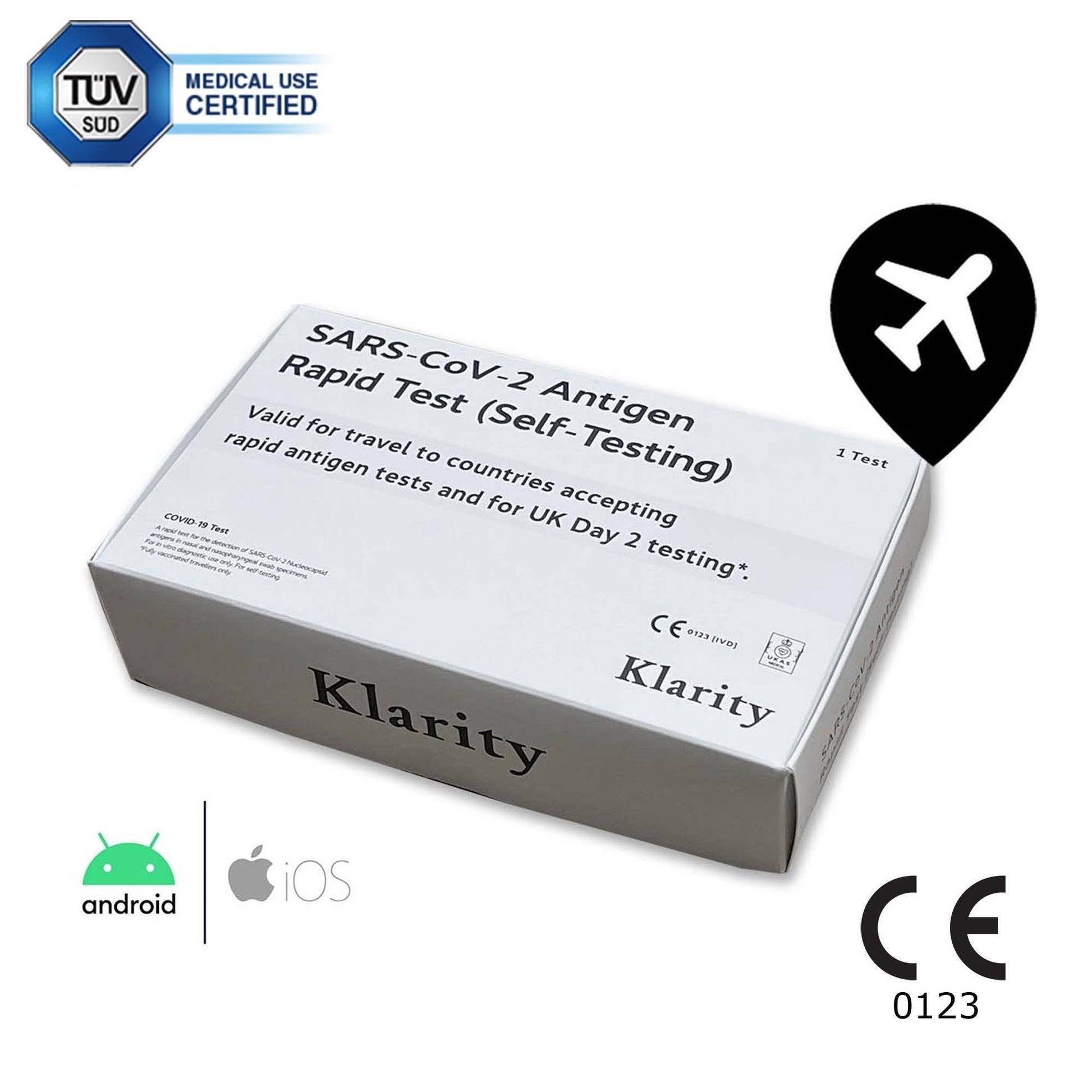 Fit to Fly / Day 2 Covid Test - Single x1 Certificate - Klarity