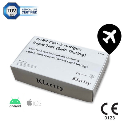 Fit to Fly / Day 2 Covid Test - Single x1 Certificate - Klarity