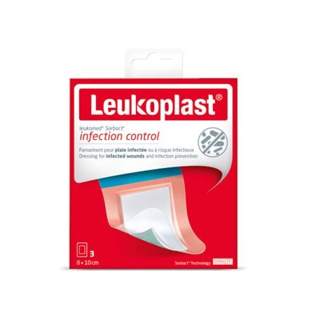Leukoplast Leukomed Sorbact - 3pcs 8cm x 10cm - Leukoplast