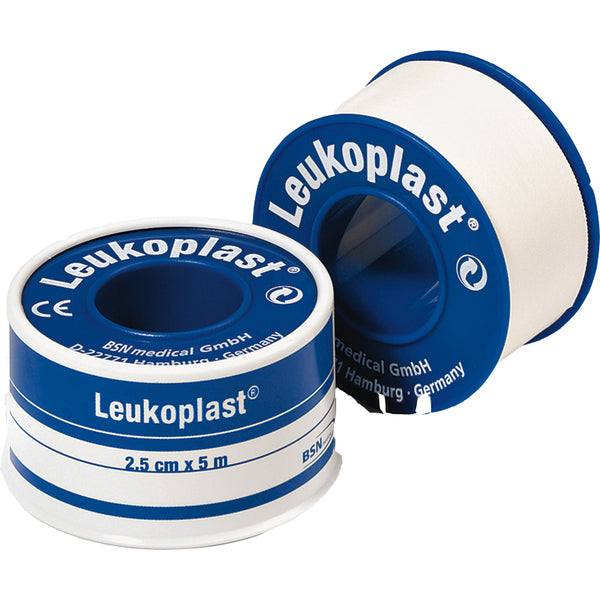Leukoplast Waterproof Zinc Oxide Tape  -  2.5cm x 5m per Roll