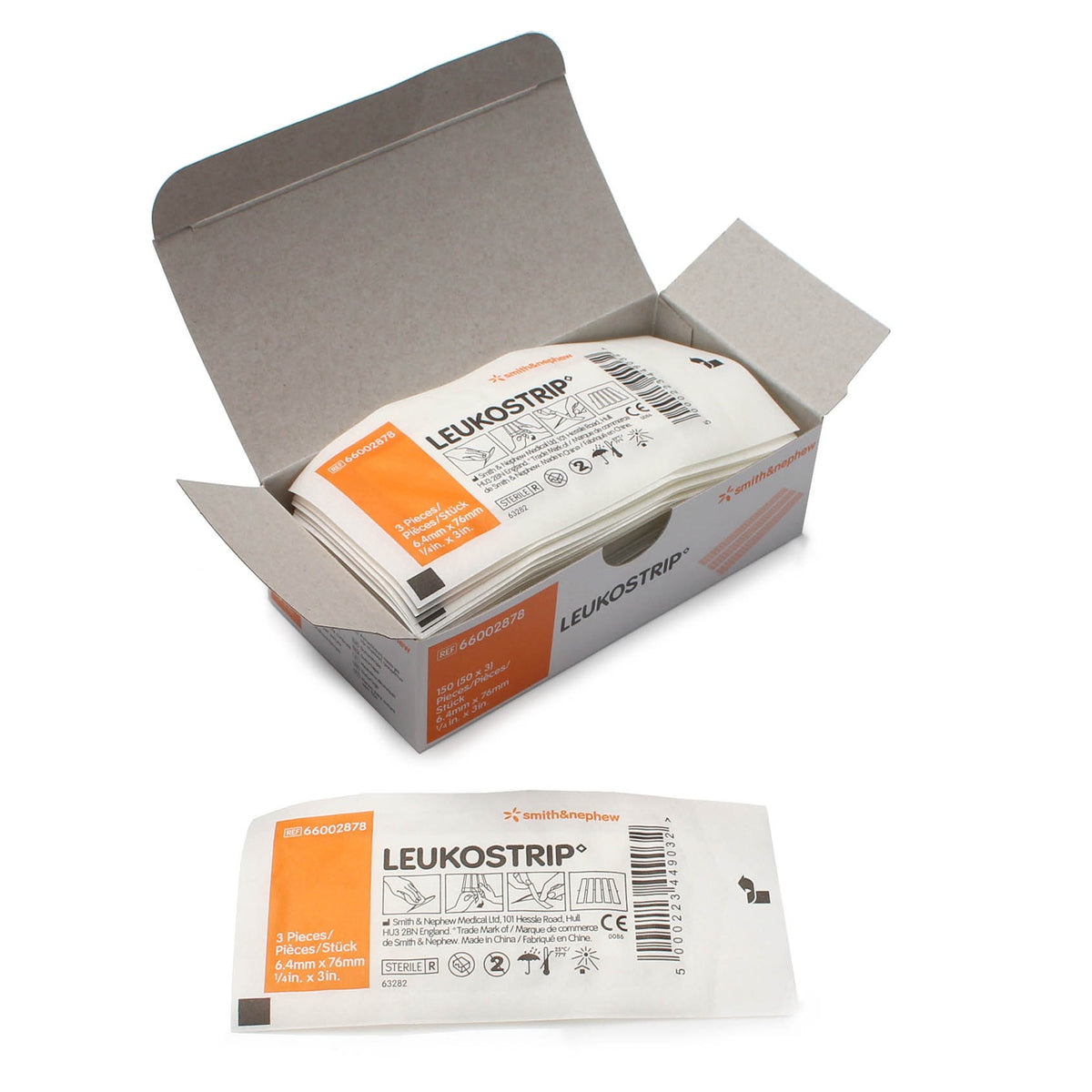 Leukostrip Wound Closure 6.4mm x 76mm per 50 x 3 strips - Smith & Nephew