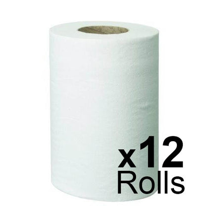 Pristine Mini Centrefeed Roll White 1ply - 120m - Case of 12 - Pristine