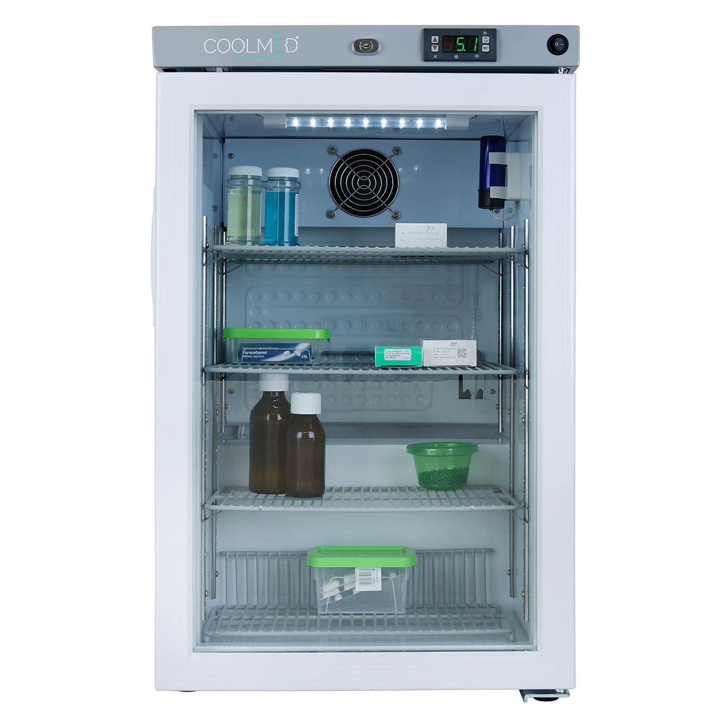 CoolMed Small Glass Door Refrigerator - 59 Litres - CMG59 - CoolMed