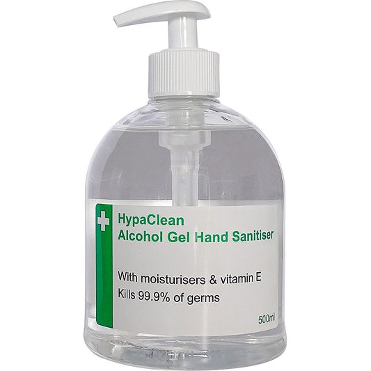 HypaClean Alcohol Gel - 500ml Pump - Safety First Aid