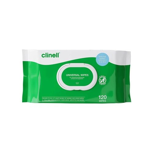 Clinell Large Universal Sanitising Wipes x 120 - Clinell