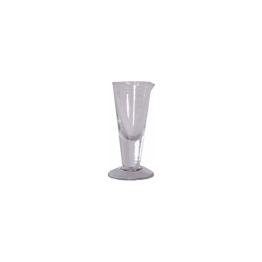 Government Stamped Glass Conical Measure - 50ml - Single