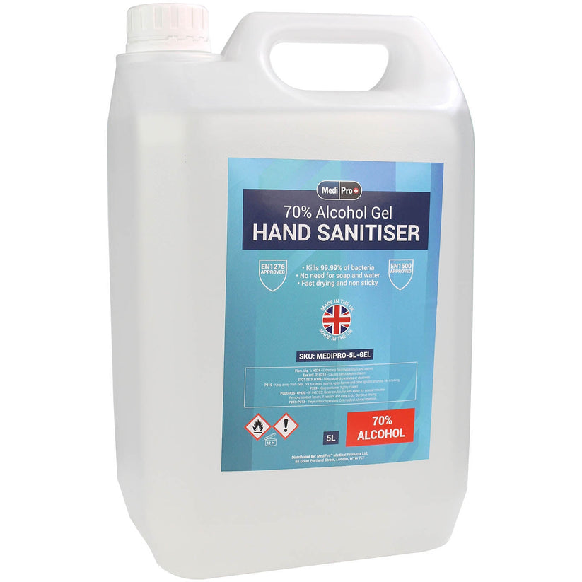 MediPro 5 Litre Alcohol Hand Sanitiser – Medisave UK