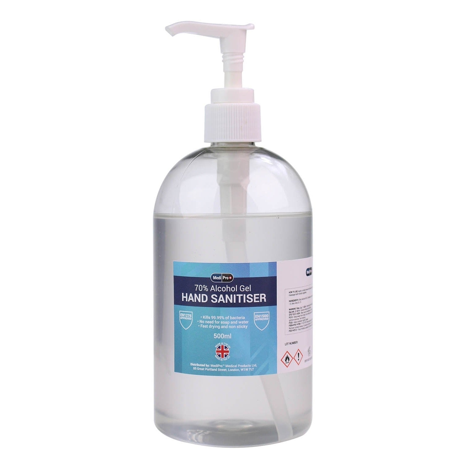 MediPro 70% Alcohol Hand Sanitiser 500ml With Pump - MediPro