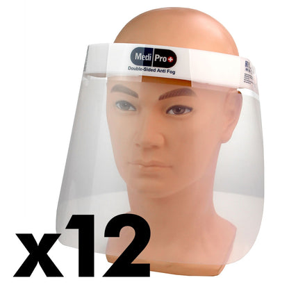 Face Shield Visor - Pack of 12 Visors - [EN166 - CAT II] - MediPro