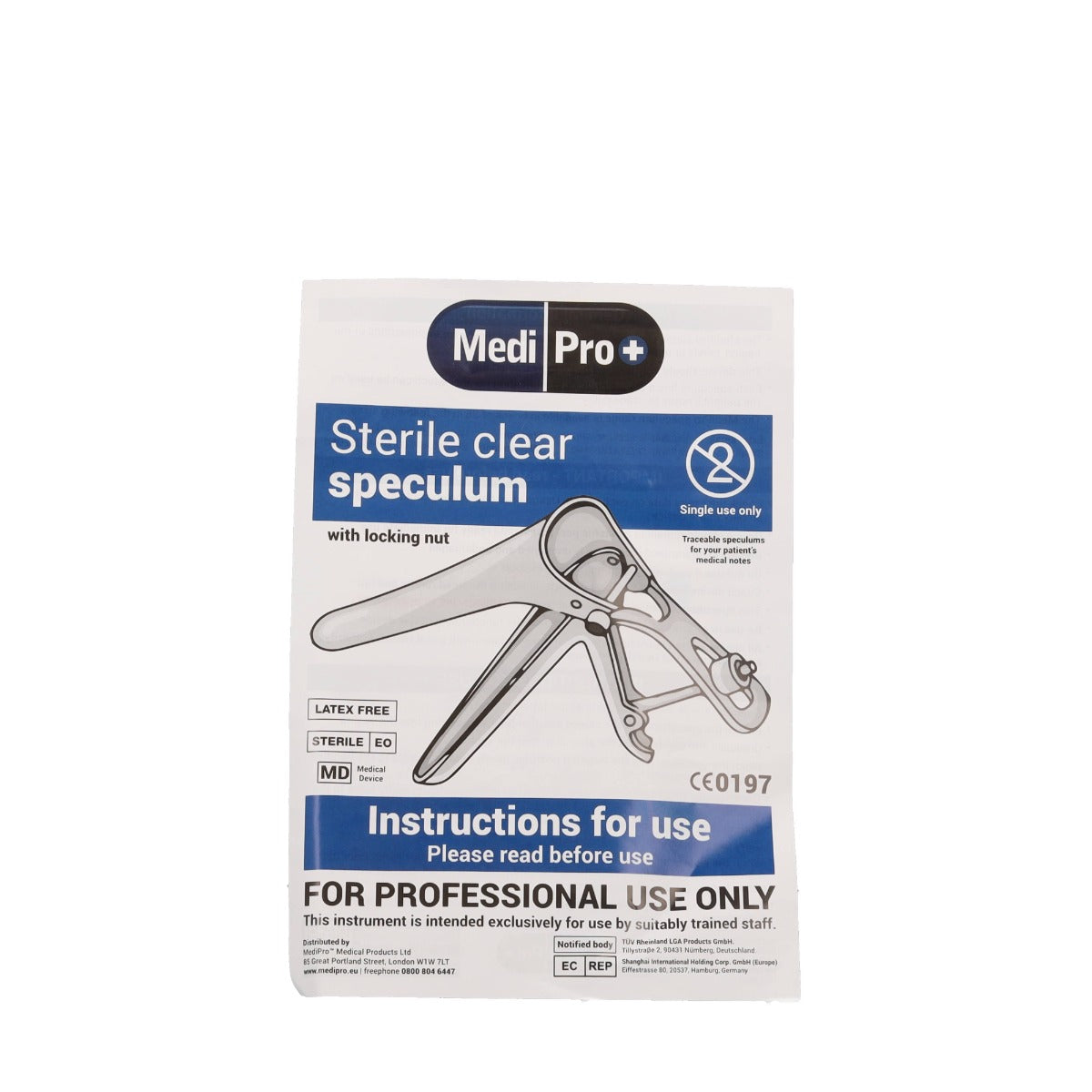 Medipro Vaginal Speculum with Lock - Box of 25 - Extra Small