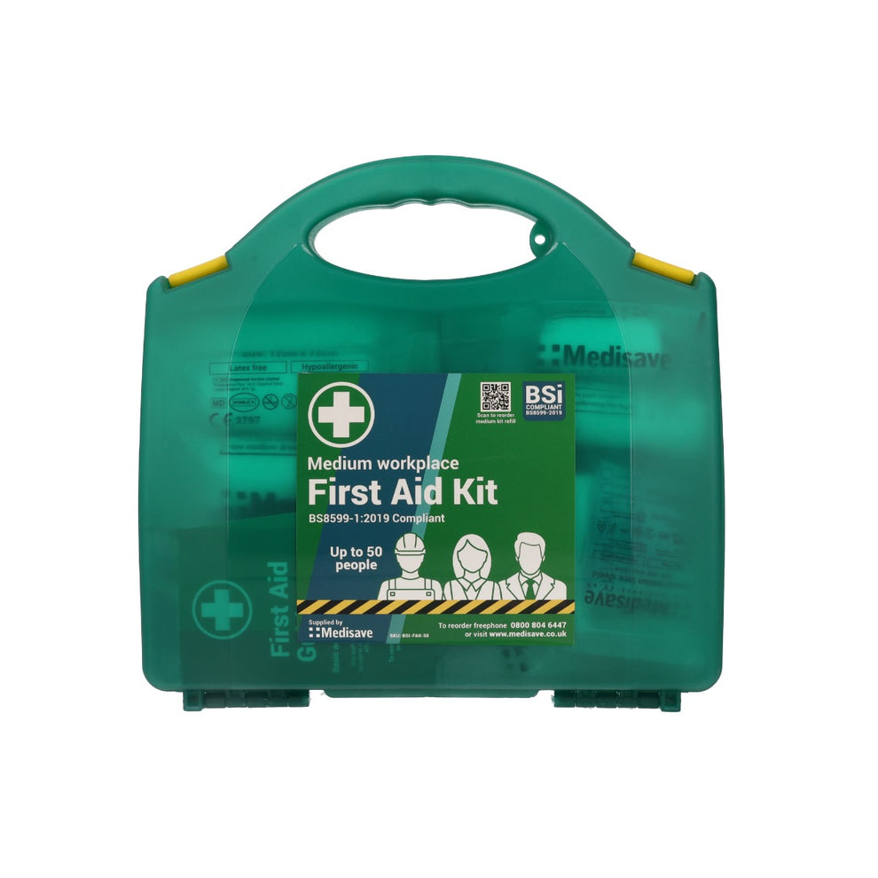 Workplace First Aid Kit - BS8599-1:2019 - Medium – Medisave UK
