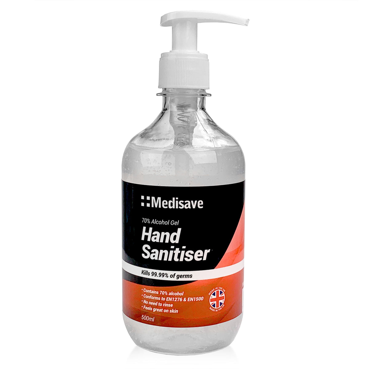 MediPro 70% Alcohol Hand Sanitiser 500ml With Pump – Medisave UK